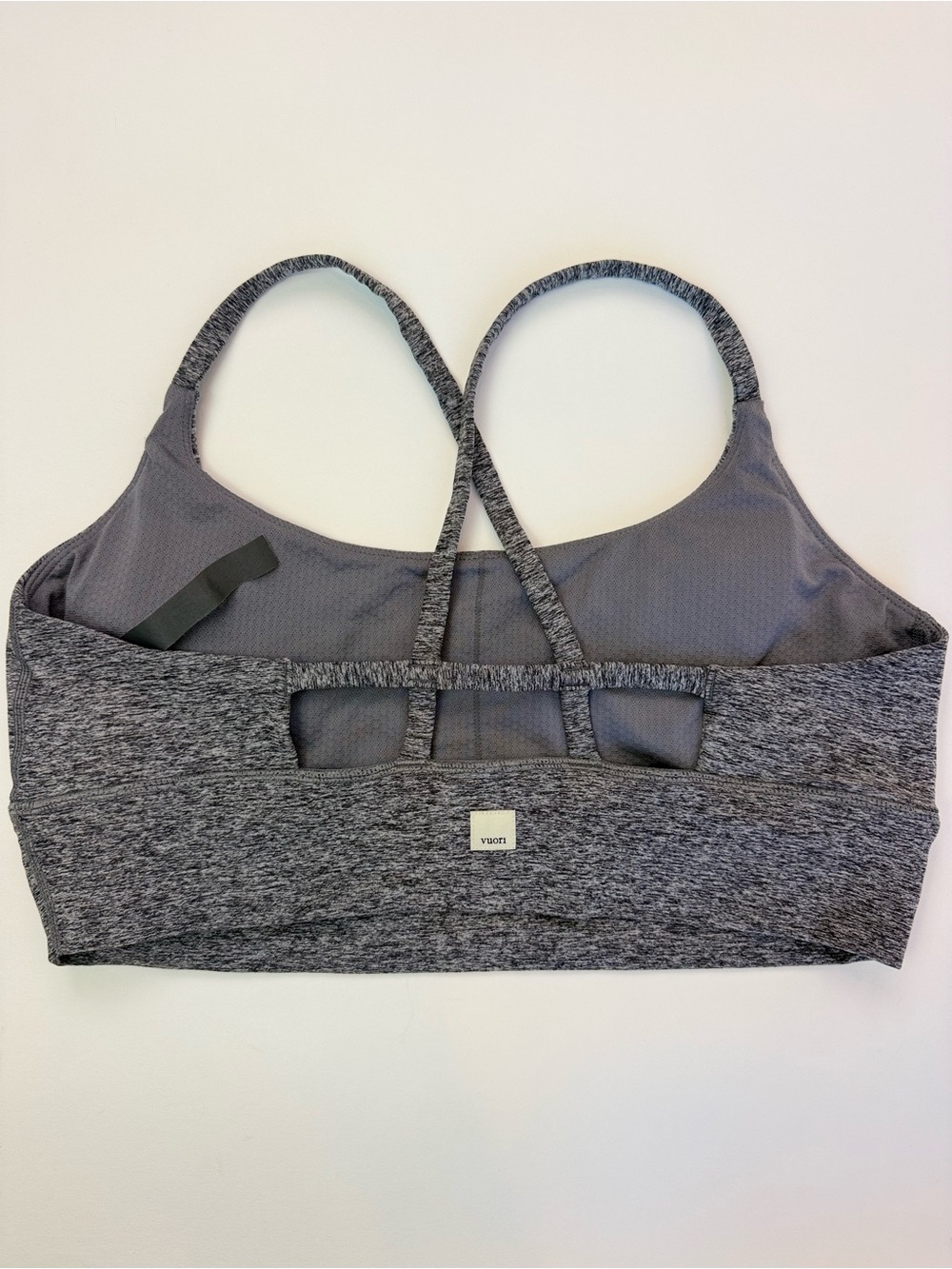 Vuori Long Line Elevation Bra Charcoal Heather sz XL